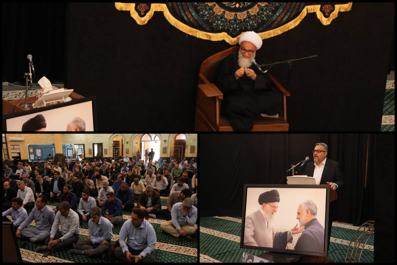مراسم اربعین شهادت رهبری در مسجد ولایت اهواز برگزار شد